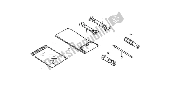 All parts for the Tools of the Honda NHX 110 WH 2008