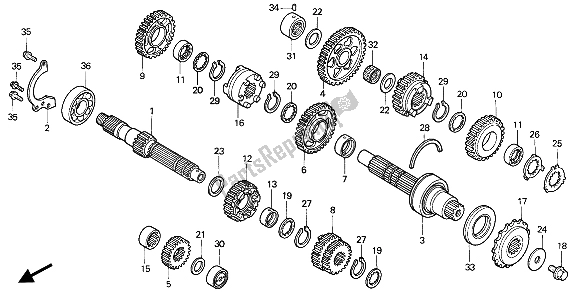 Toutes les pièces pour le Transmission du Honda VF 750C 1994