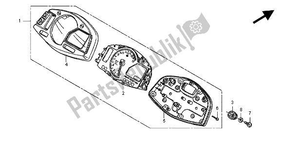 All parts for the Meter (kmh) of the Honda CBR 600 RR 2012