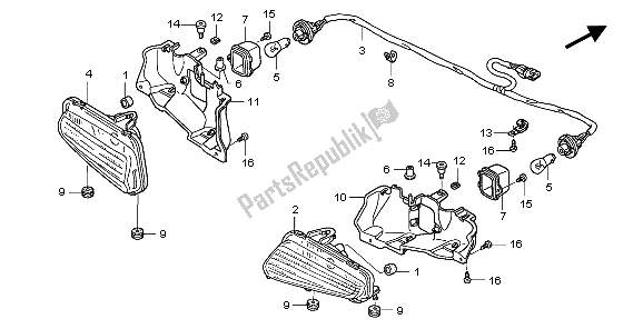 Wszystkie części do ? Wiat? A Tylne Honda TRX 400 FA 2007