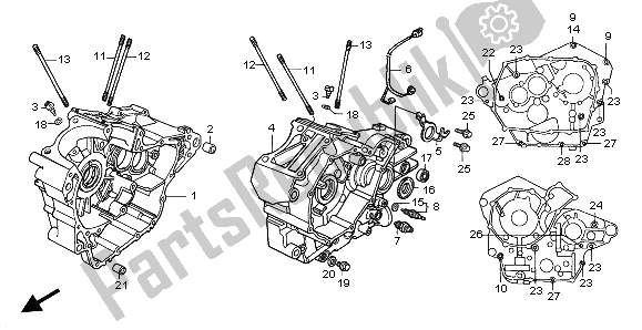 Todas las partes para Caja Del Cigüeñal de Honda VT 750 DC 2002