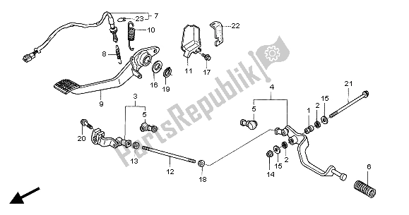 Toutes les pièces pour le Pédale du Honda ST 1300A 2004