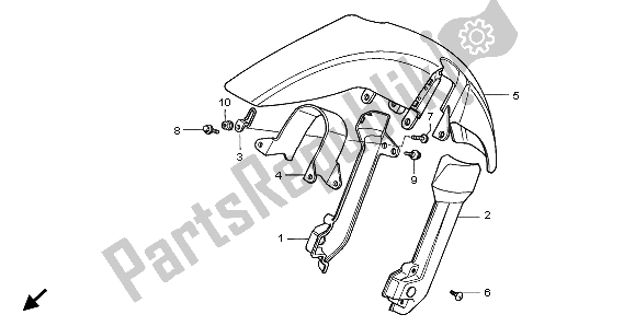 Todas las partes para Guardabarros Delantero de Honda XRV 750 Africa Twin 1999