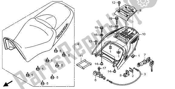 Wszystkie części do Siedzenie Honda XL 1000 VA 2011