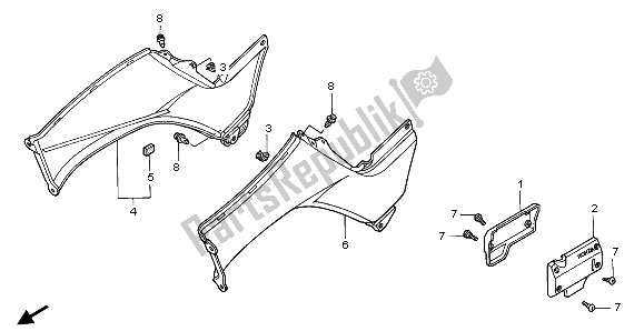 Todas las partes para Cubierta Del Cuerpo de Honda TRX 350 FE Fourtrax Rancher 4X4 ES 2002