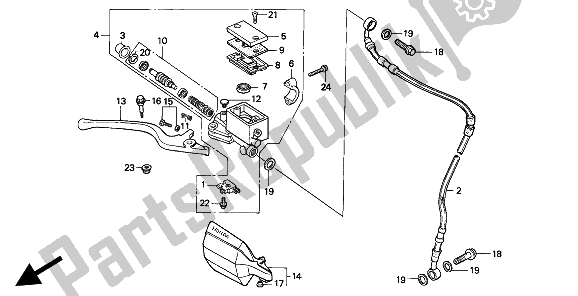 Todas las partes para Fr. Cilindro Maestro Del Freno de Honda XR 600R 1993