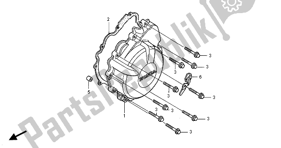 All parts for the Generator Cover of the Honda CBR 900 RR 2001