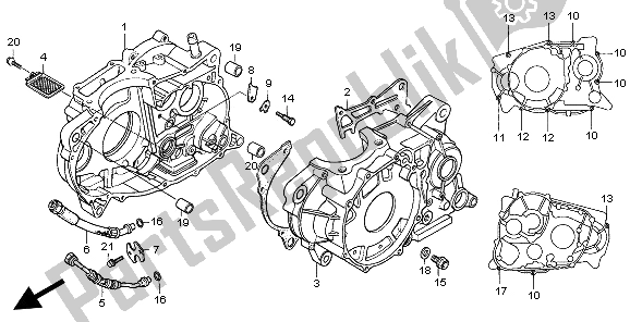 Tutte le parti per il Carter del Honda NX 650 1997