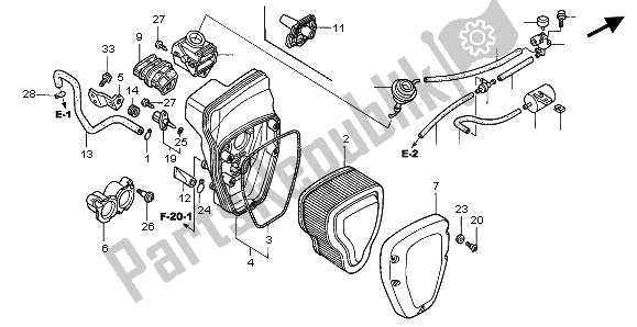 Todas las partes para Filtro De Aire de Honda VTX 1800C 2002