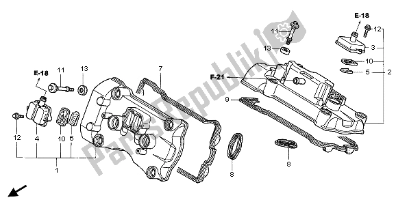 Wszystkie części do Cylinder Honda VFR 800A 2006