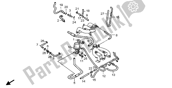 All parts for the Tubing of the Honda GL 1500A 1996