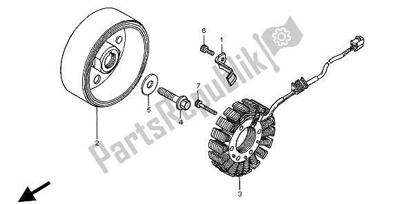 All parts for the Generator of the Honda CB 600F Hornet 1998