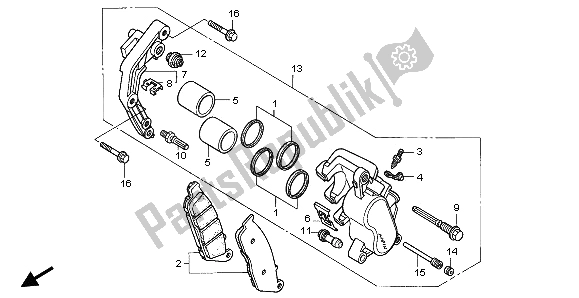 Todas las partes para Pinza De Freno Delantero de Honda VT 1100C2 1996