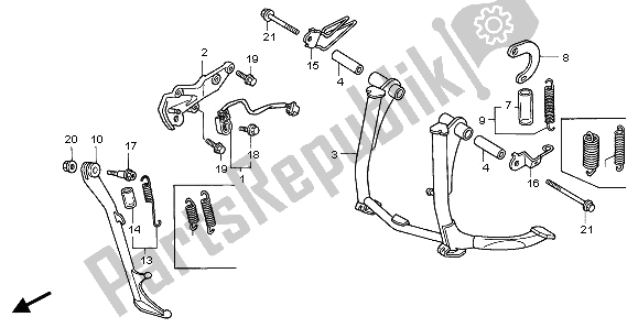 All parts for the Stand of the Honda CBR 1000F 1995