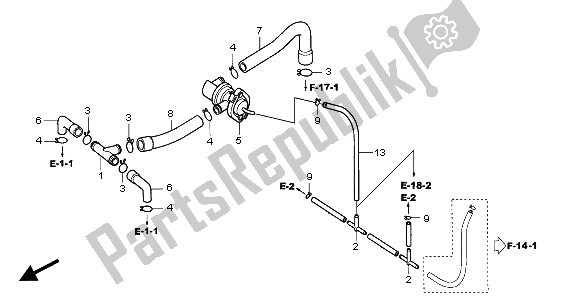 Tutte le parti per il Valvola Di Controllo Iniezione Aria del Honda CB 600F Hornet 2005