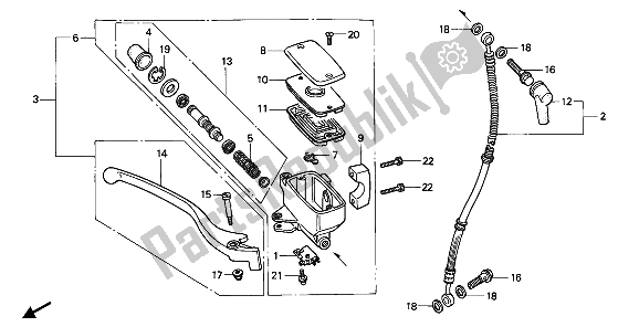 Todas las partes para Fr. Cilindro Maestro Del Freno de Honda VT 600C 1989