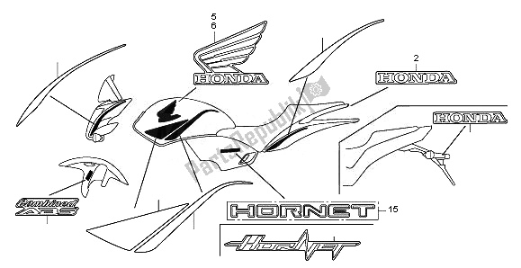 All parts for the Mark of the Honda CB 600F Hornet 2010