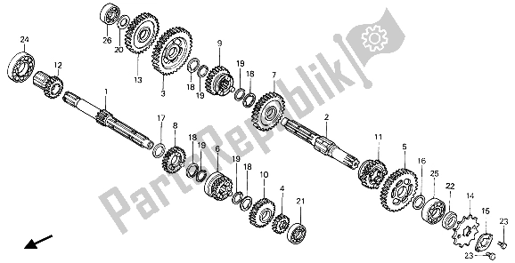 Toutes les pièces pour le Transmission du Honda XR 80R 1987