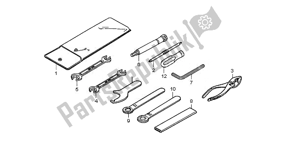 Alle onderdelen voor de Hulpmiddelen van de Honda XL 125V 2011