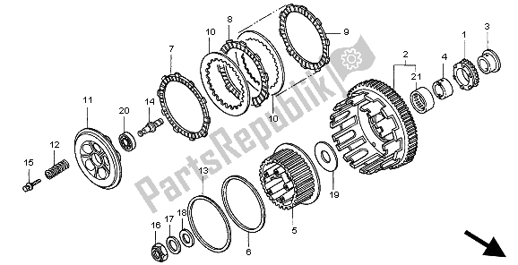 Tutte le parti per il Frizione del Honda CBR 900 RR 1999