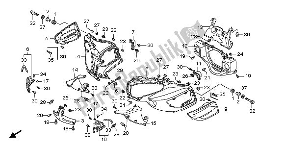 All parts for the Cowl of the Honda GL 1800 2008