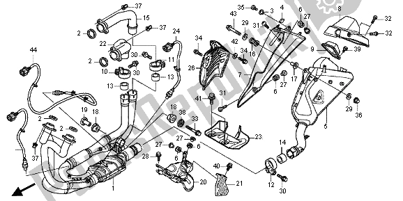 Tutte le parti per il Silenziatore Di Scarico del Honda VFR 1200F 2013