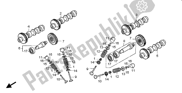 All parts for the Camshaft & Valve of the Honda ST 1100A 1996