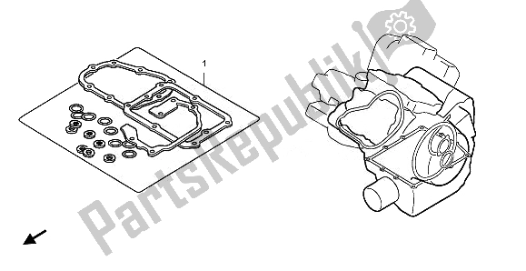All parts for the Eop-2 Gasket Kit B of the Honda NT 700V 2008