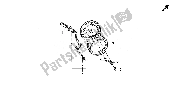 All parts for the Meter (kmh) of the Honda VT 750 CA 2008