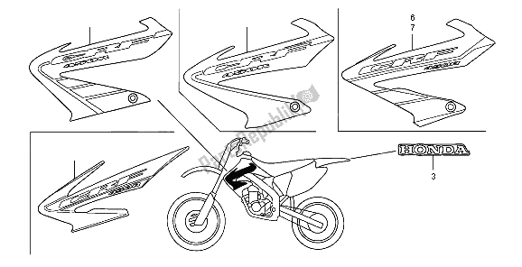 Wszystkie części do Znak Honda CRF 450R 2004