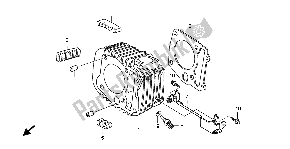 Tutte le parti per il Cilindro del Honda ANF 125 2009