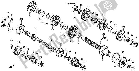 Tutte le parti per il Trasmissione del Honda VFR 750F 1992