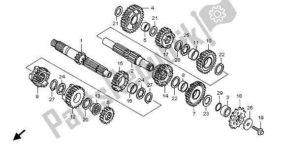 Tutte le parti per il Trasmissione del Honda CR 125R 1999