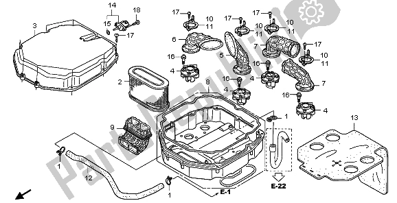 Todas las partes para Filtro De Aire de Honda ST 1300 2009