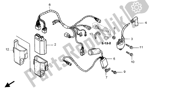 Tutte le parti per il Cablaggio del Honda CR 250R 2007