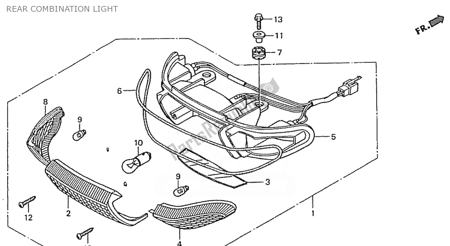 All parts for the Rear Combination Light of the Honda ZN 110 Nice 1950 - 2023