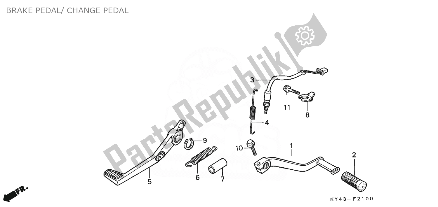 Todas las partes para Brake Pedal/ Change Pedal de Honda NSR 125 1988