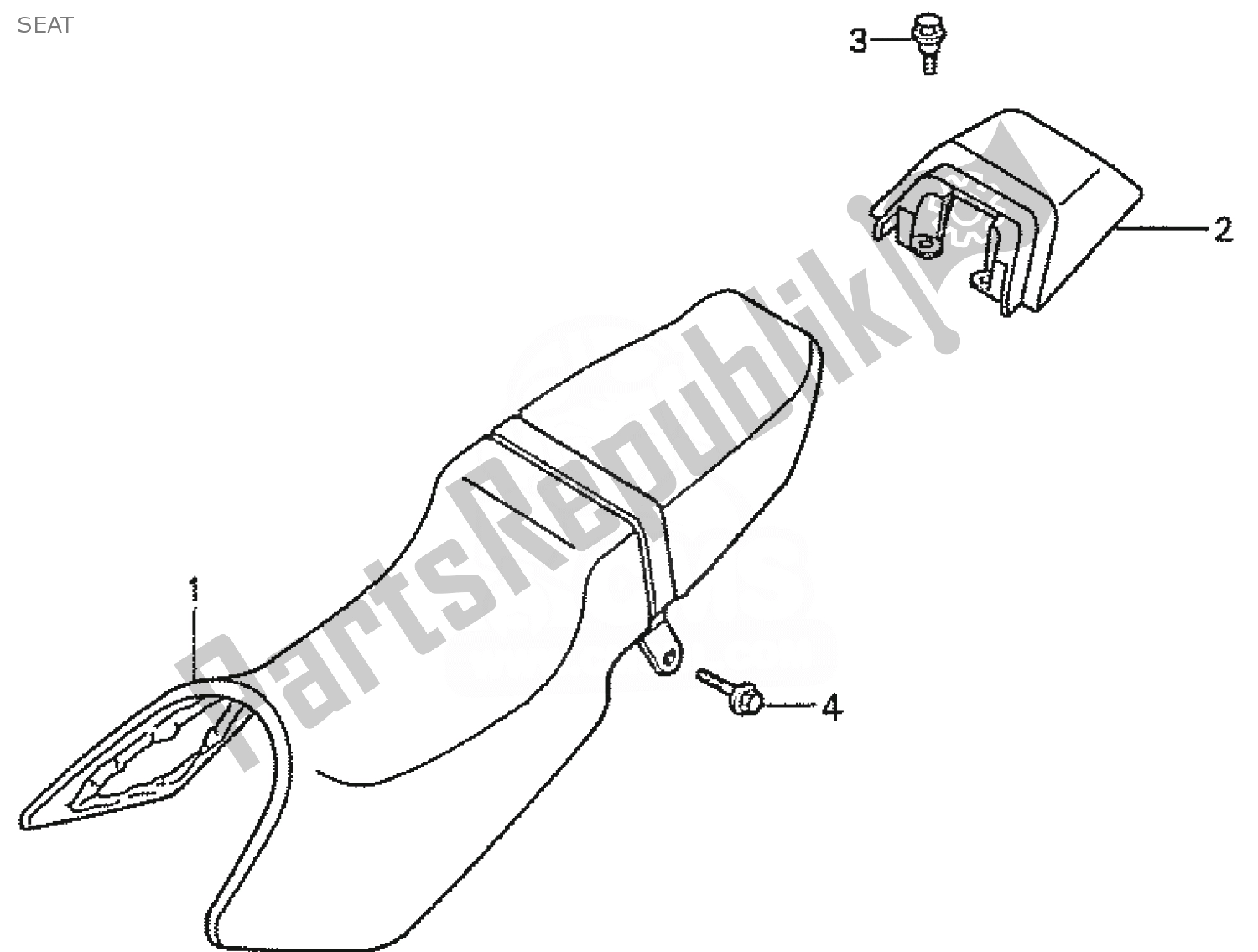 Todas las partes para Asiento de Honda CBR 400 RR 1986