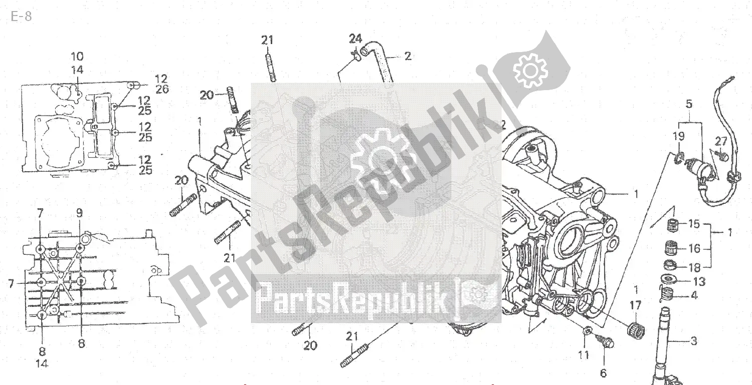 Tutte le parti per il E-8 del Honda NSR 250 1994