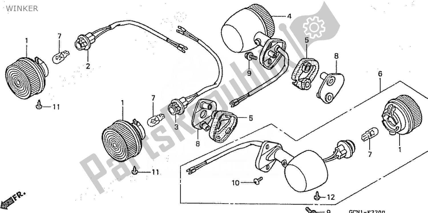 Toutes les pièces pour le Clignotant du Honda C 50 CUB 1999