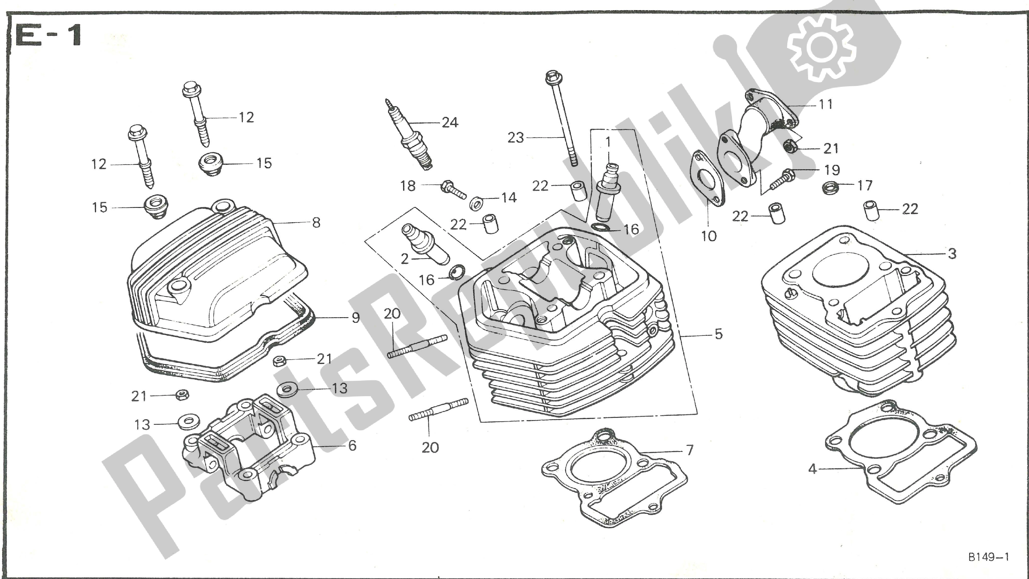 Tutte le parti per il  del Honda CB 50 1971 - 1982