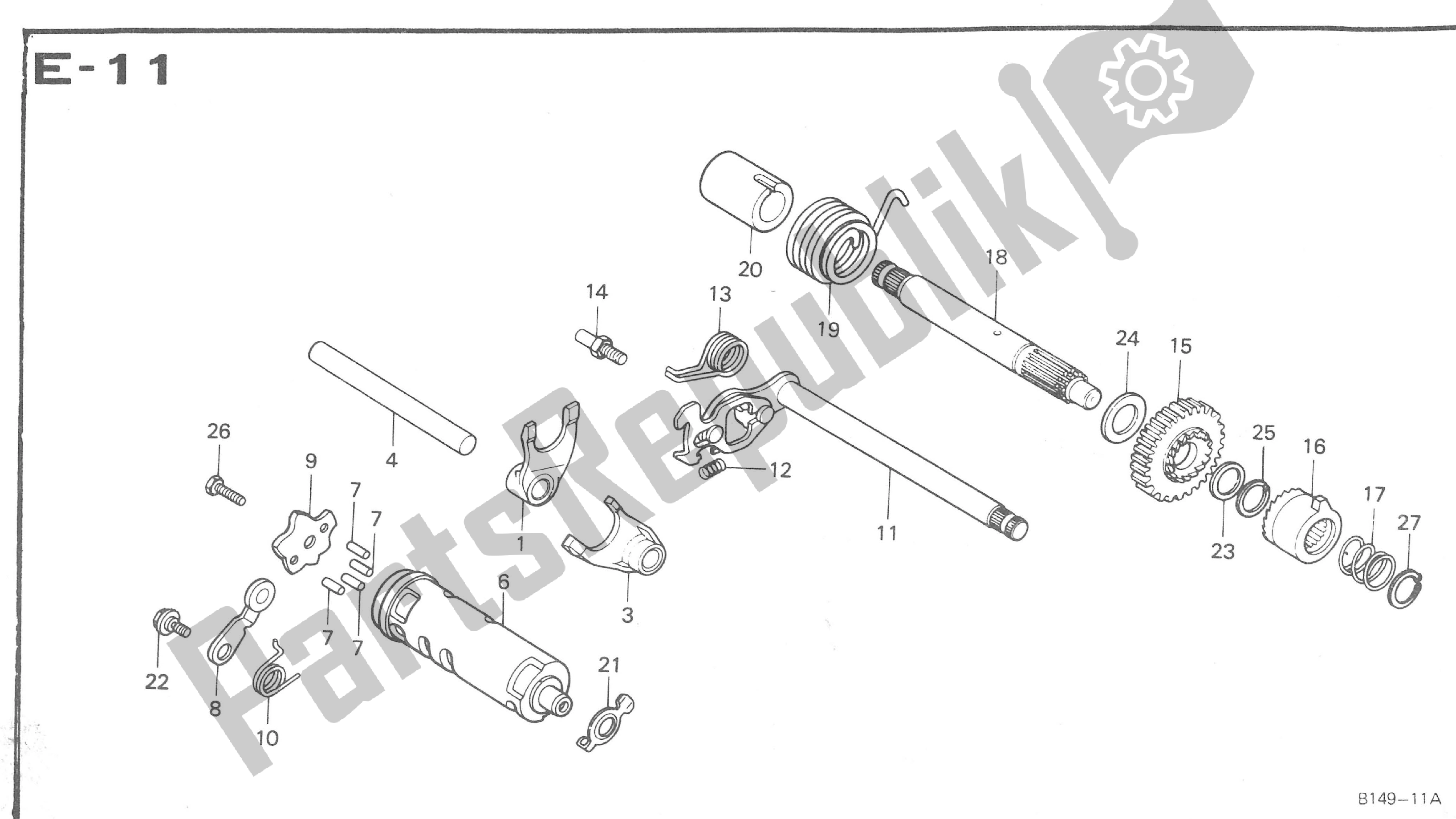 All parts for the  of the Honda CB 50 1971 - 1982