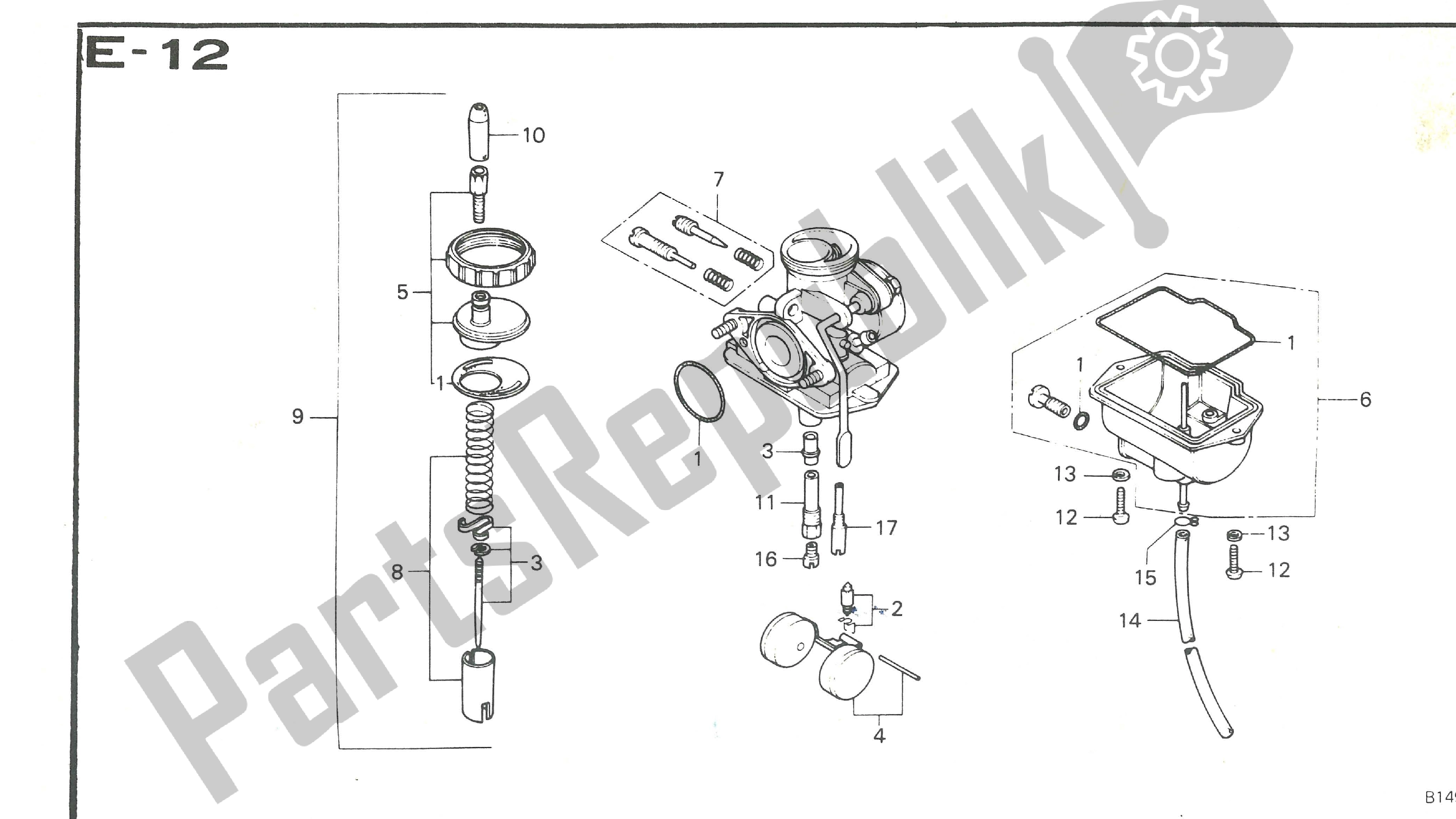 All parts for the  of the Honda CB 50 1971 - 1982