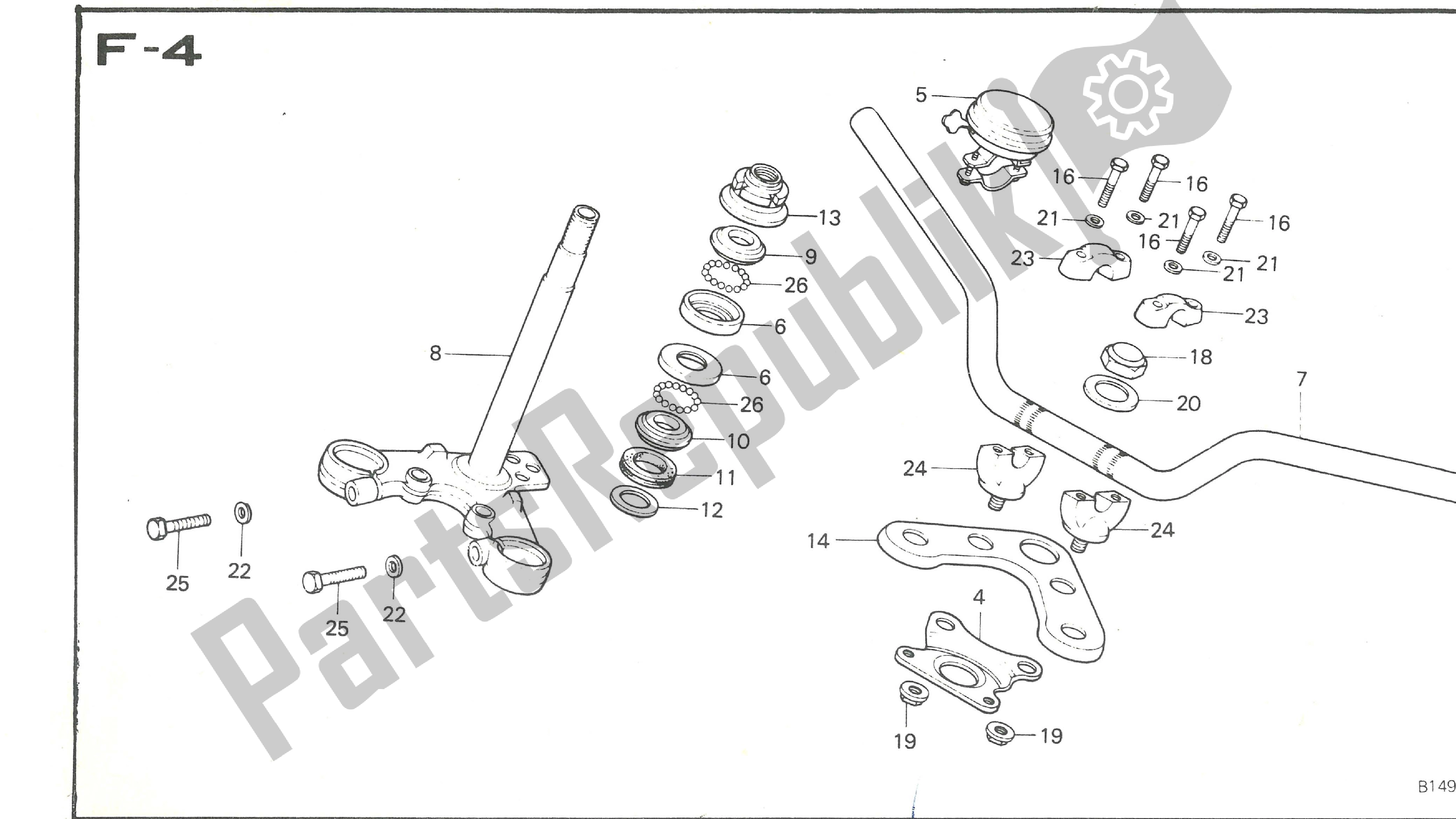 All parts for the  of the Honda CB 50 1971 - 1982