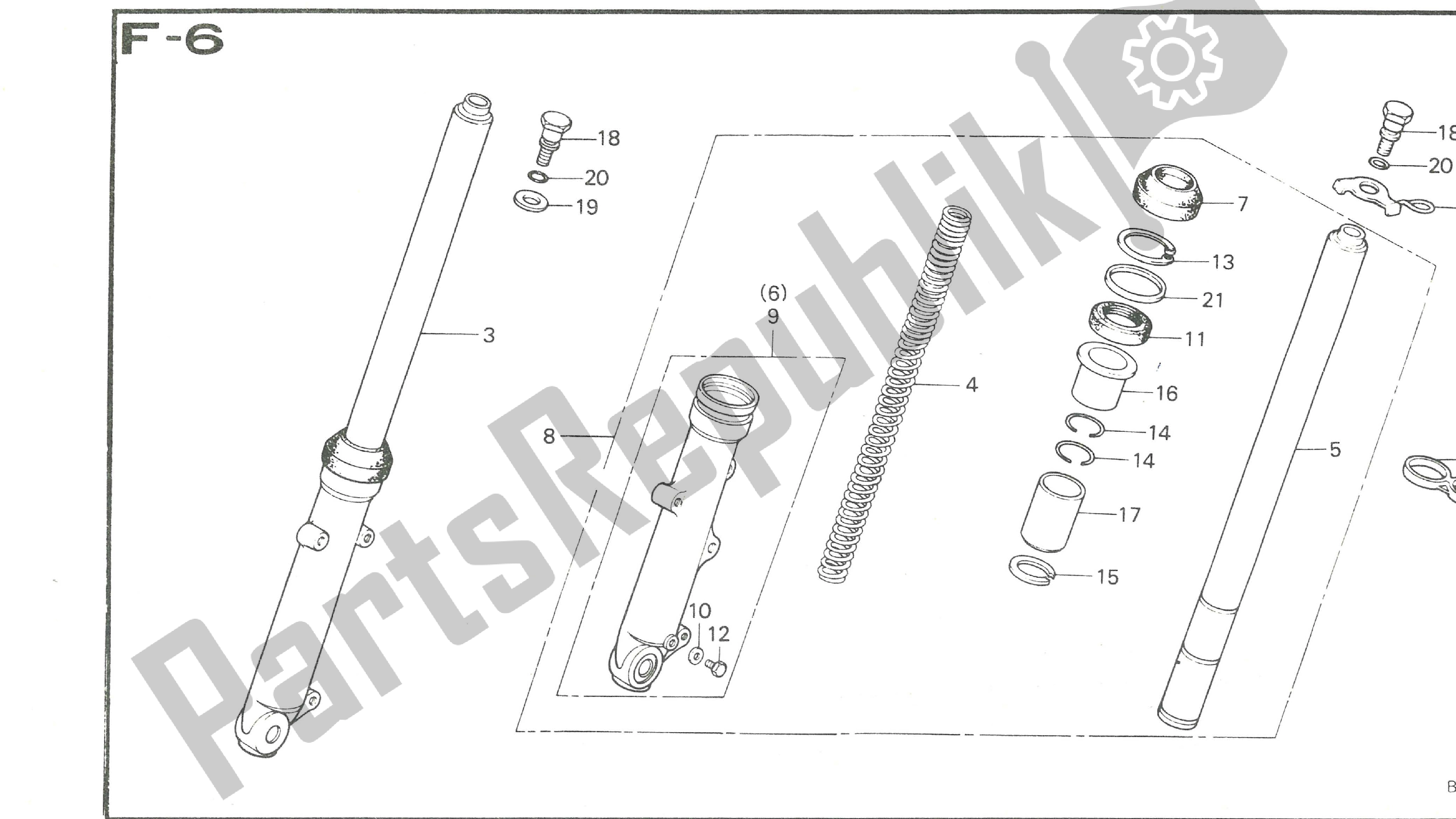 Todas as partes de  do Honda CB 50 1971 - 1982