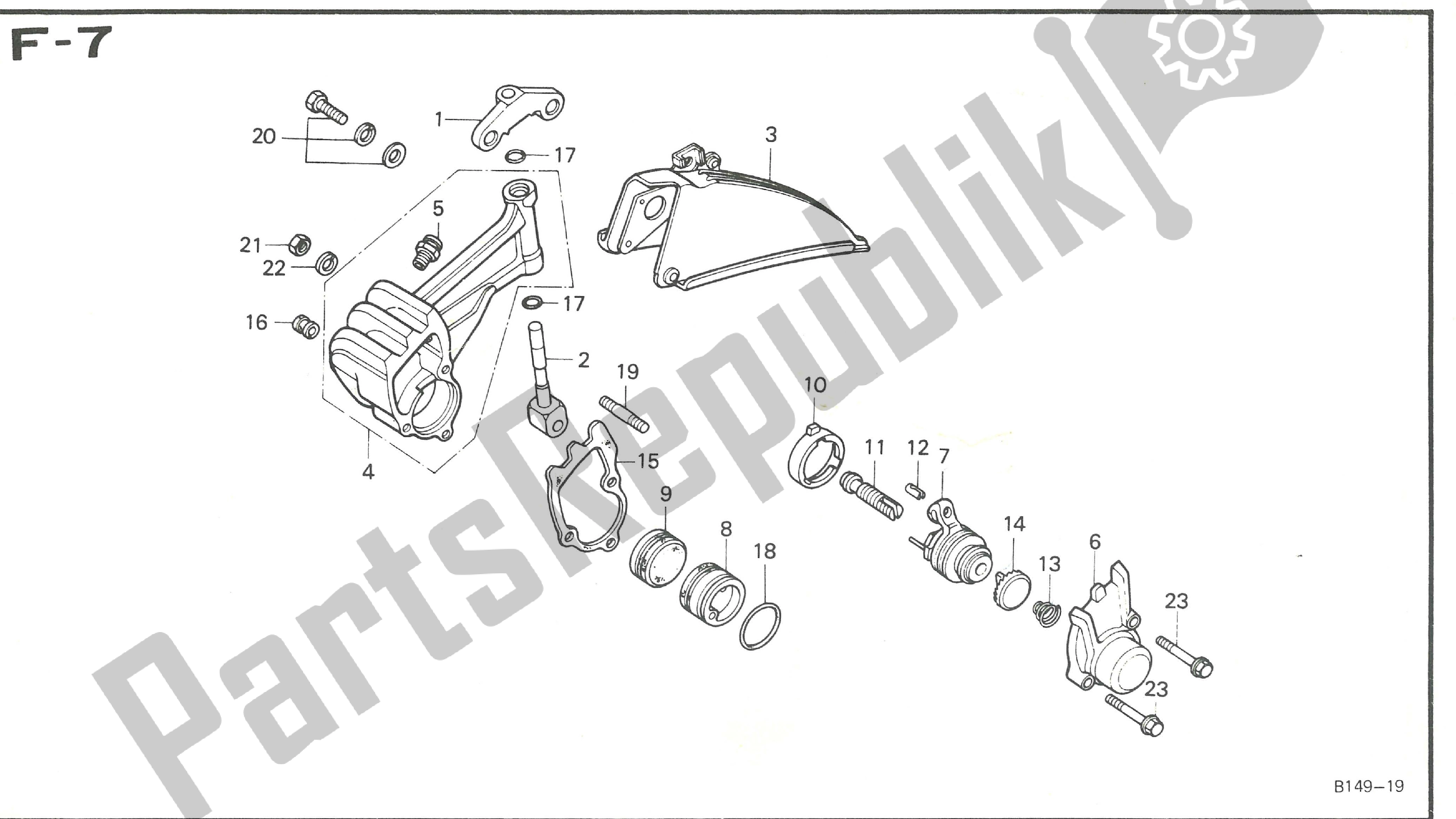 All parts for the  of the Honda CB 50 1971 - 1982
