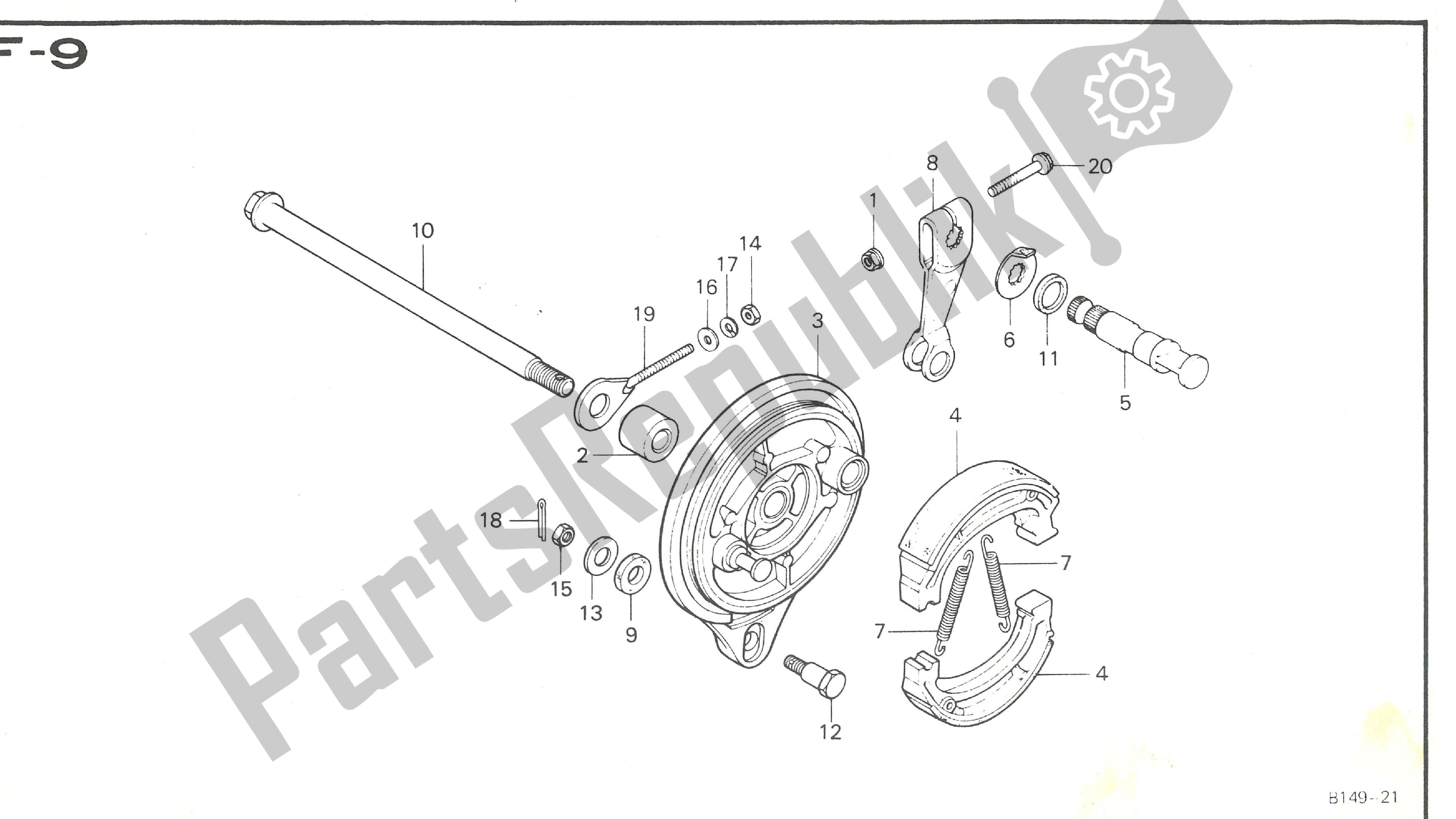 Tutte le parti per il  del Honda CB 50 1971 - 1982