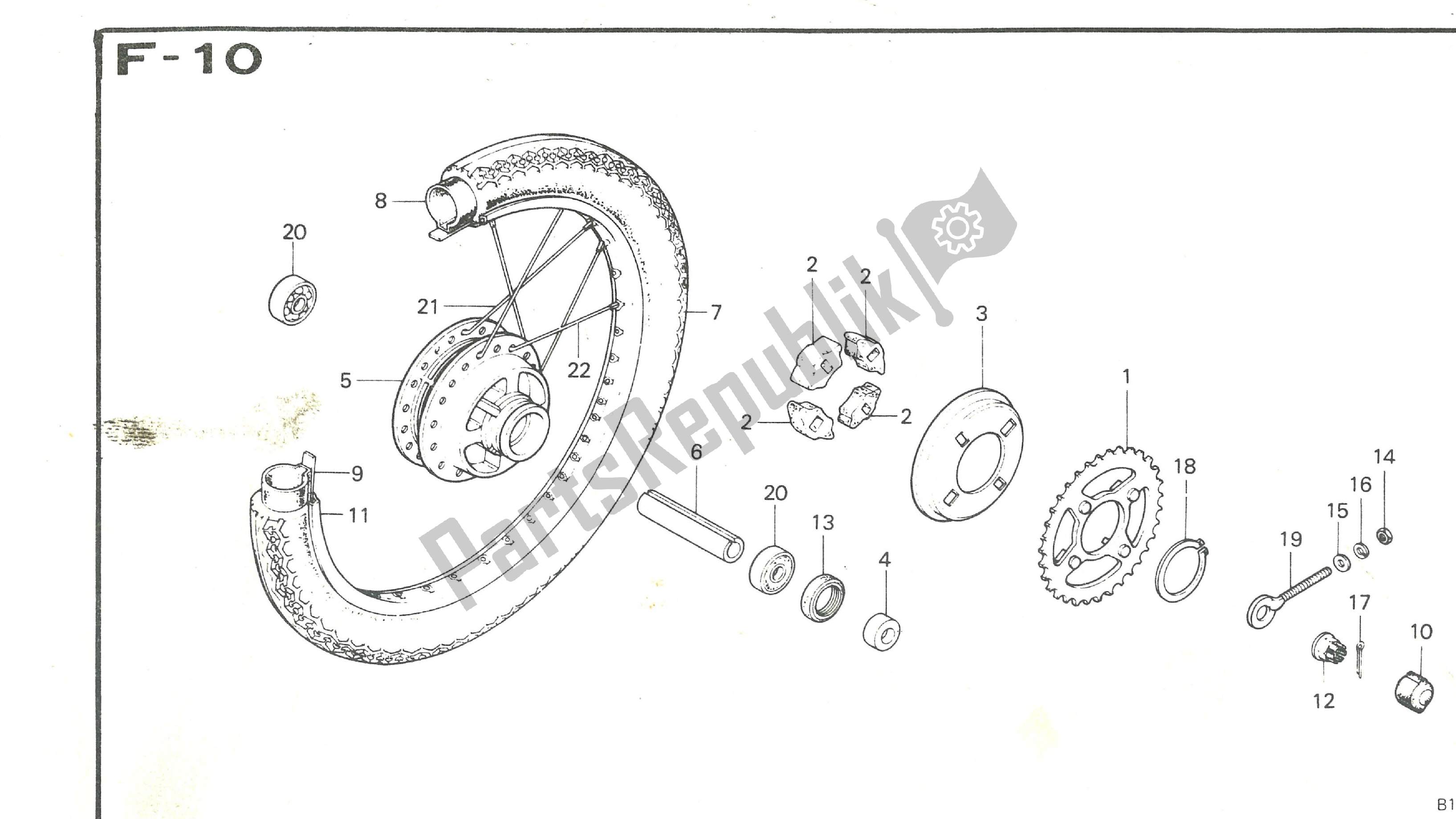 All parts for the  of the Honda CB 50 1971 - 1982