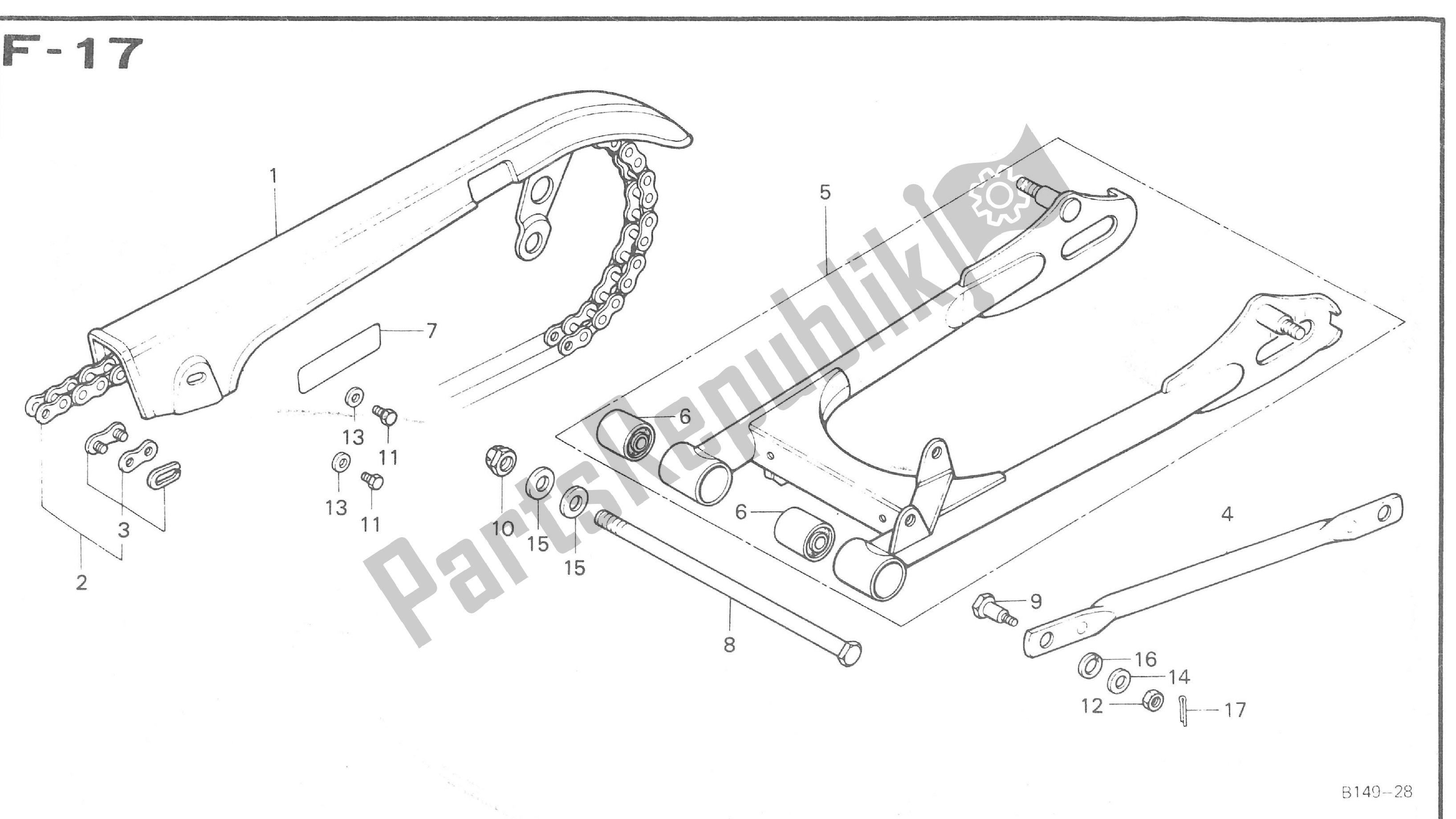 All parts for the  of the Honda CB 50 1971 - 1982