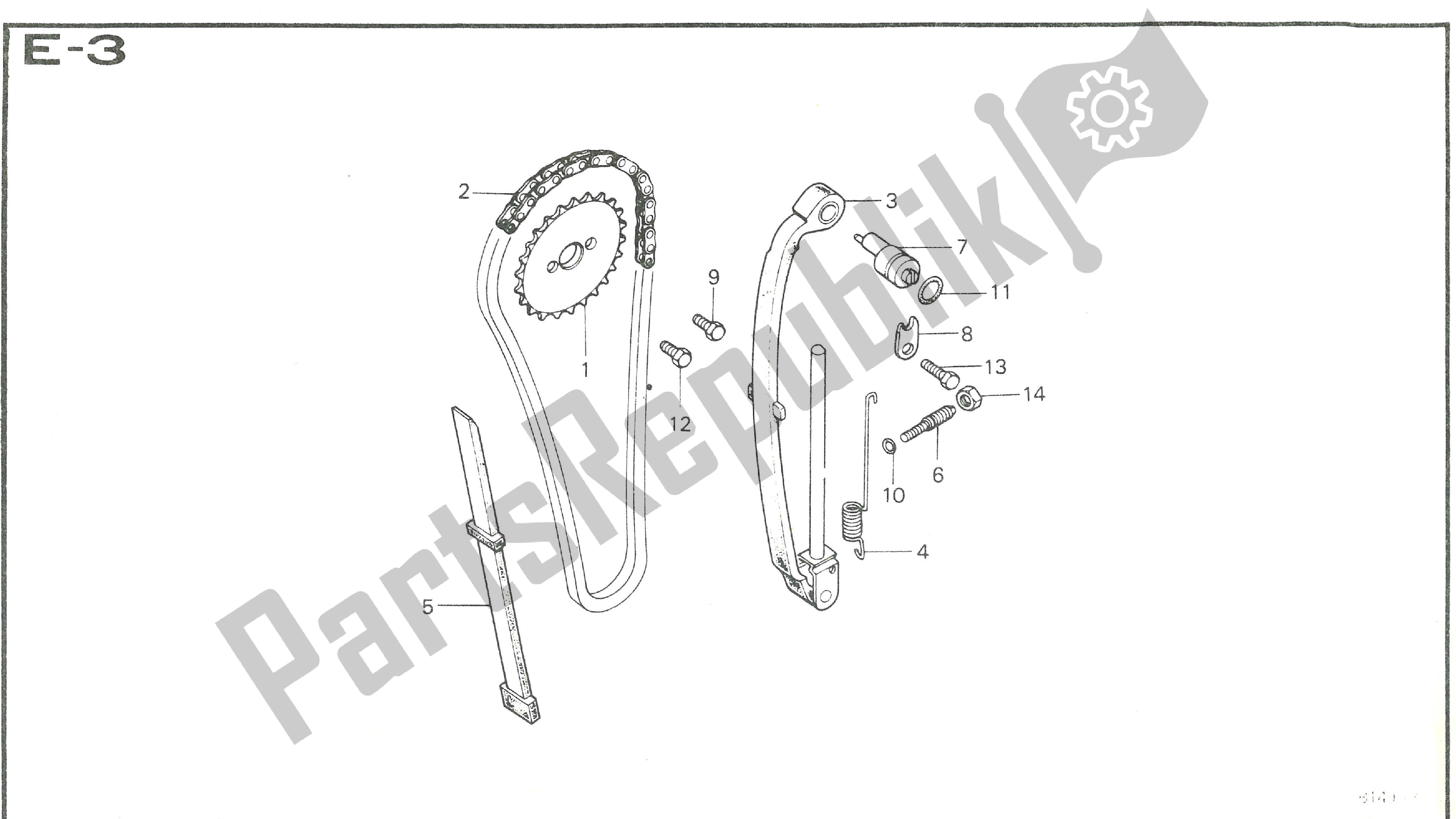 All parts for the  of the Honda CB 50 1971 - 1982